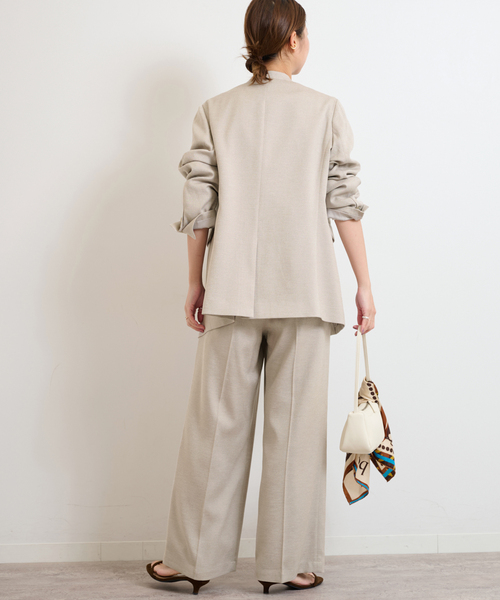 JOURNAL STANDARD relume（ジャーナルスタンダード　レリューム）の「《追加》LINYツイルタックパンツ（その他パンツ・レディース・チャコールグレー/アイボリー・36/38）」の17枚目の写真