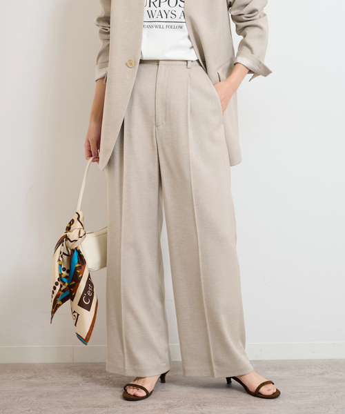 JOURNAL STANDARD relume（ジャーナルスタンダード　レリューム）の「《追加》LINYツイルタックパンツ（その他パンツ・レディース・チャコールグレー/アイボリー・36/38）」の15枚目の写真