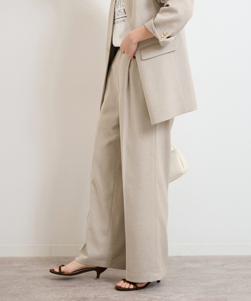 JOURNAL STANDARD relume（ジャーナルスタンダード　レリューム）の「《追加》LINYツイルタックパンツ（その他パンツ・レディース・チャコールグレー/アイボリー・36/38）」の14枚目の写真