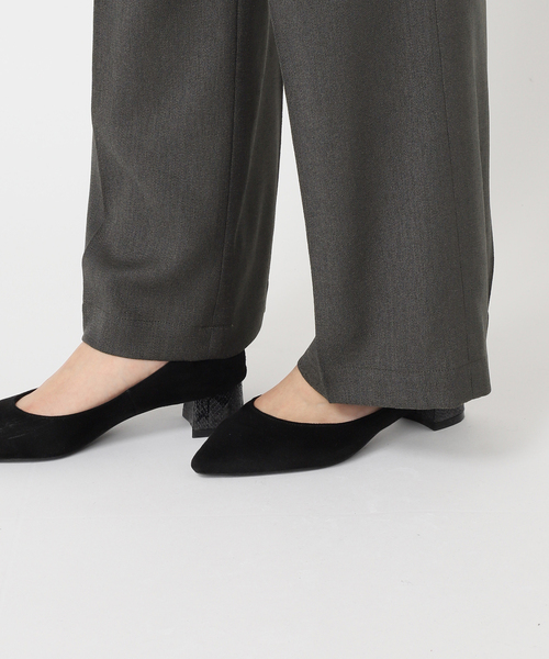 JOURNAL STANDARD relume（ジャーナルスタンダード　レリューム）の「《追加》LINYツイルタックパンツ（その他パンツ・レディース・チャコールグレー/アイボリー・36/38）」の6枚目の写真