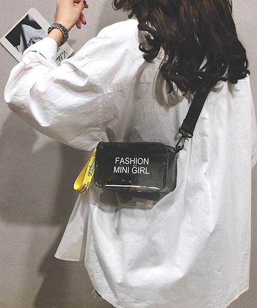 c.u.l（シーユーエル）の「クリアバッグ レタリングデザイン ショルダーバッグ cula1122（ショルダーバッグ・レディース・ピンク/ホワイト/オレンジ/パープル/イエロー/ブルー/ブラック・FREE）」の9枚目の写真