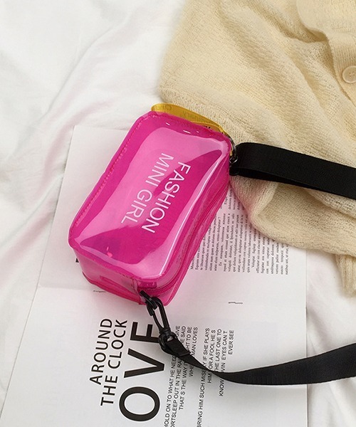 c.u.l（シーユーエル）の「クリアバッグ レタリングデザイン ショルダーバッグ cula1122（ショルダーバッグ・レディース・ピンク/ホワイト/オレンジ/パープル/イエロー/ブルー/ブラック・FREE）」の19枚目の写真