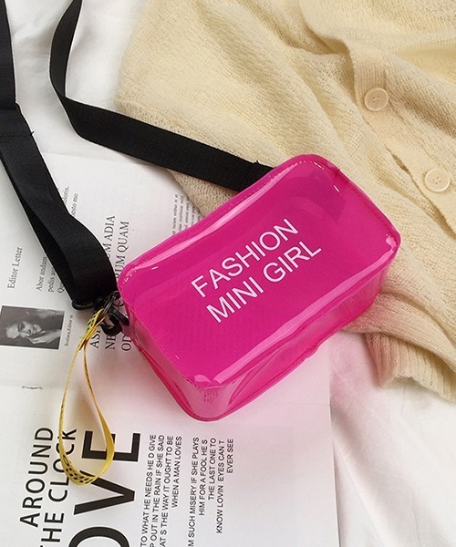 c.u.l（シーユーエル）の「クリアバッグ レタリングデザイン ショルダーバッグ cula1122（ショルダーバッグ・レディース・ピンク/ホワイト/オレンジ/パープル/イエロー/ブルー/ブラック・FREE）」の20枚目の写真