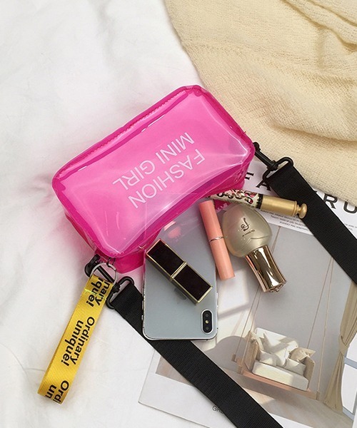 c.u.l（シーユーエル）の「クリアバッグ レタリングデザイン ショルダーバッグ cula1122（ショルダーバッグ・レディース・ピンク/ホワイト/オレンジ/パープル/イエロー/ブルー/ブラック・FREE）」の21枚目の写真