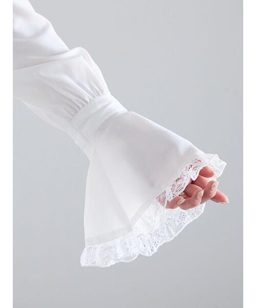 ブラウス シャツ レースコンビフリルカラーブラウス「2025spring catalog item」 レディース セール】 レースコンビフリルカラーブラウス《2025spring