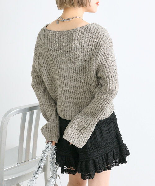 w closet（ダブルクローゼット）の「【4色展開】スラブホックカーディガン（Tシャツ/カットソー・レディース・グリーン/アイボリー/グレー/ベージュ・FREE）」の14枚目の写真