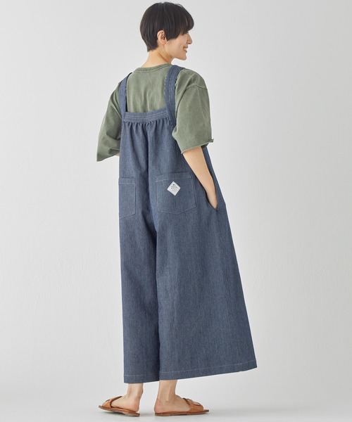 KRIFF MAYER Lady's Collection（クリフメイヤーレディースコレクション）の「【着脱簡単】デニムフレアサロペット（サロペット/オーバーオール・レディース・ライトブルー/ブラック/ストライプ/ネイビー/ダークブルー・LARGE/MEDIUM）」の11枚目の写真