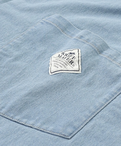 KRIFF MAYER Lady's Collection（クリフメイヤーレディースコレクション）の「【着脱簡単】デニムフレアサロペット（サロペット/オーバーオール・レディース・ライトブルー/ブラック/ストライプ/ネイビー/ダークブルー・LARGE/MEDIUM）」の20枚目の写真