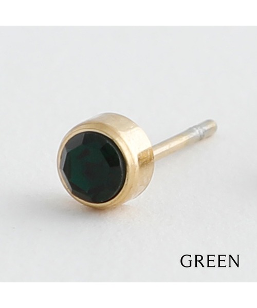 JewCas（ジュアキャス）の「【金属アレルギー対応ノットアレプラス】ガラスストーンcolor stone miniステンレスピアス[NOP0111]（ピアス（両耳用）・レディース・グリーン/レッド/クリア/ブルー/レモンイエロー・FREE）」の18枚目の写真