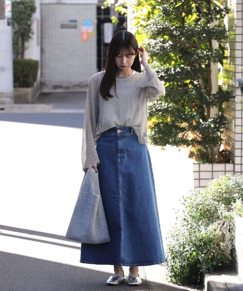 HONEYSUCKLE ROSE(ハニーサックルローズ)の「HONEYSUCKLE ROSE(ハニーサックルローズ)【レディース】シアーボーダーレイヤードTシャツ(アンサンブル・レディース・ブラック/オフホワイト/ベージュ・M/L)」の12枚目の写真