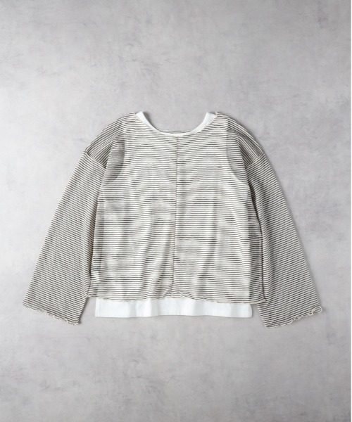 HONEYSUCKLE ROSE（ハニーサックルローズ）の「【HONEYSUCKLE ROSE】シアーボーダーレイヤード（アンサンブル・レディース・ブラック/オフホワイト/ベージュ・M/L）」の19枚目の写真