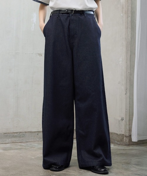 ROCHEM(ローシェン)の「12ozワイドストレートデニムパンツ(デニムパンツ・メンズ・ブラック/ブルー/ダークグレー/ブルー系/インディゴブルー/ライトブルー・S/M/L/XS)」の5枚目の写真