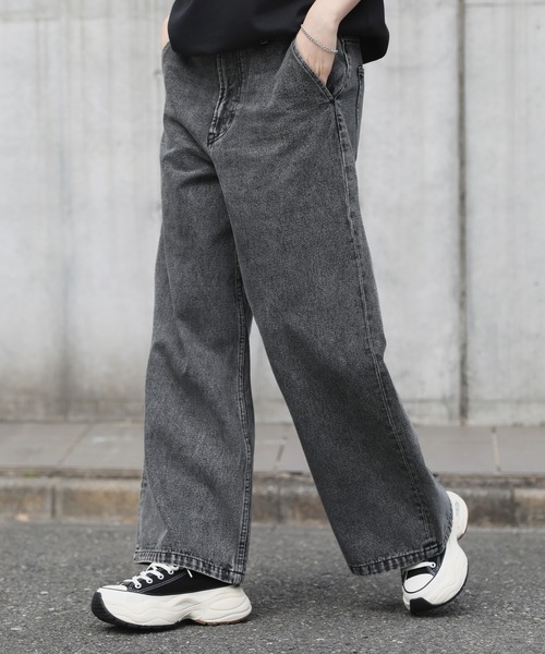 ROCHEM（ローシェン）の「12ozケミカルウォッシュワイドデニムパンツ（デニムパンツ・メンズ・ブラック/ブルー・XS/S/M/L）」の7枚目の写真