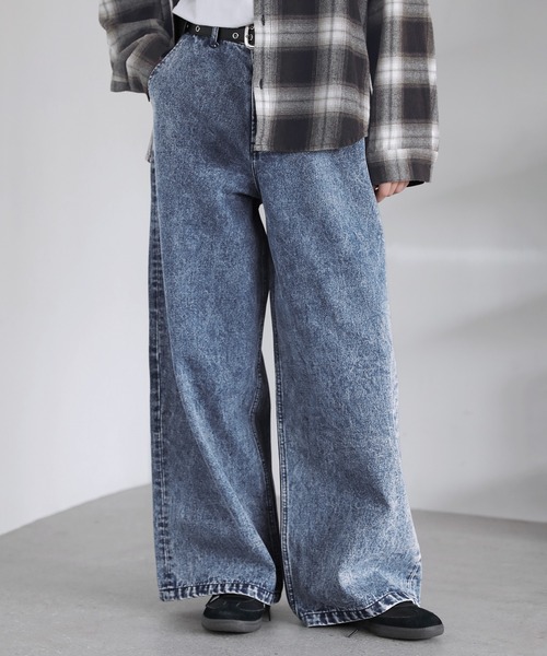 ROCHEM(ローシェン)の「12ozワイドストレートデニムパンツ(デニムパンツ・メンズ・ブラック/ブルー/ダークグレー/ブルー系/インディゴブルー/ライトブルー・S/M/L/XS)」の18枚目の写真