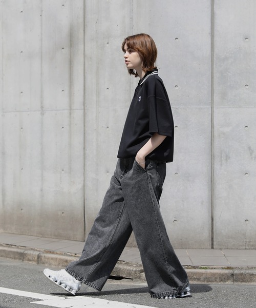 ROCHEM（ローシェン）の「12ozケミカルウォッシュワイドデニムパンツ（デニムパンツ・メンズ・ブラック/ブルー・XS/S/M/L）」の16枚目の写真