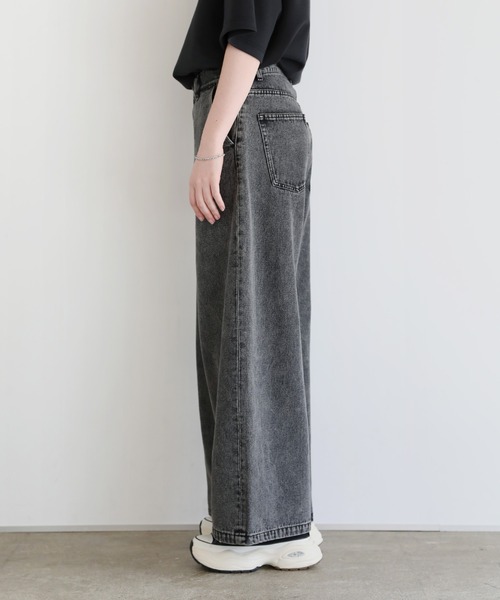 12ozケミカルウォッシュワイドデニムパンツ（デニムパンツ