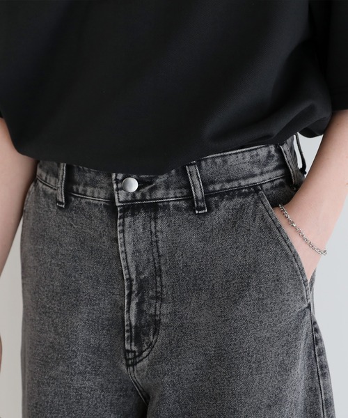ROCHEM(ローシェン)の「12ozワイドストレートデニムパンツ(デニムパンツ・メンズ・ブラック/ブルー/ダークグレー/ブルー系/インディゴブルー/ライトブルー・S/M/L/XS)」の14枚目の写真