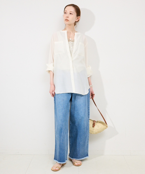 KECH LeS ESSENTIELS(ケッシュルエッセンシャル)の「KECH LeS ESSENTIELS RAFFIA LEATHER FLAP MINI KBG-2341(かごバッグ・レディース・ブラック/ブラウン・FREE)」の10枚目の写真