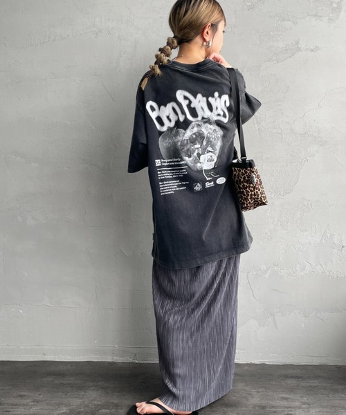 BEN DAVIS（ベンデイビス）の「[BEN DAVIS/ベンデイビス] FRUITS バックプリント ヴィンテージライクTシャツ（Tシャツ/カットソー・レディース・ブラック/カーキ・M/L/XL）」の18枚目の写真