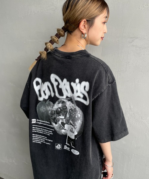 BEN DAVIS（ベンデイビス）の「[BEN DAVIS/ベンデイビス] FRUITS バックプリント ヴィンテージライクTシャツ（Tシャツ/カットソー・レディース・ブラック/カーキ・M/L/XL）」の20枚目の写真