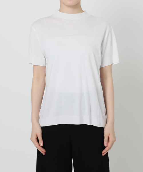 AP STUDIO(エーピーストゥディオ)の「【Calvin Klein / カルバン クライン】Knit Mock neck Tee(ニット/セーター・レディース・ホワイト/ブラック・FREE)」の3枚目の写真