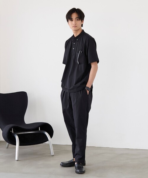 coen（コーエン）の「極楽DRYストレッチポロシャツ　吸水速乾機能付き（ポロシャツ・メンズ・ブラック/ネイビー・S/M/L/XL）」の6枚目の写真