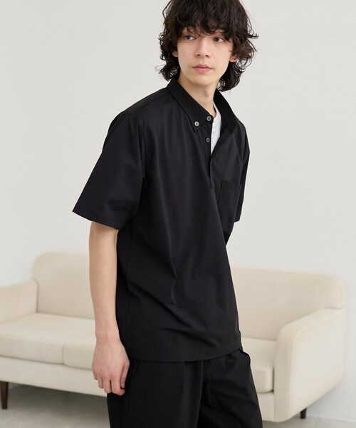 coen（コーエン）の「極楽DRYストレッチポロシャツ　吸水速乾機能付き（ポロシャツ・メンズ・ブラック/ネイビー・S/M/L/XL）」の14枚目の写真