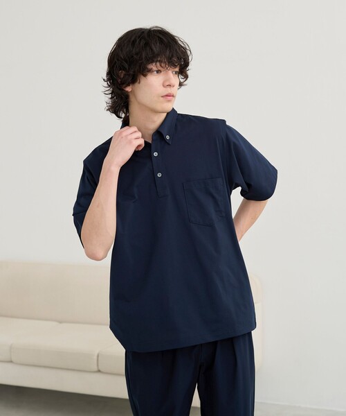 coen（コーエン）の「極楽DRYストレッチポロシャツ　吸水速乾機能付き（ポロシャツ・メンズ・ブラック/ネイビー・S/M/L/XL）」の21枚目の写真