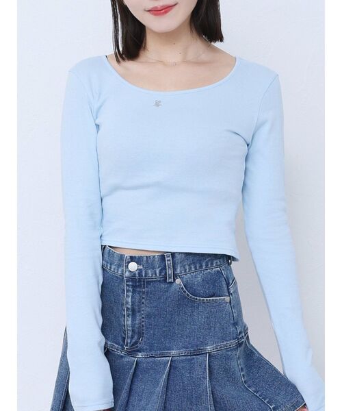 EATME（イートミー）の「スムースクルーネックロンT（Tシャツ/カットソー・レディース・オフホワイト/イエロー/ブルー/ブラック・FREE）」の3枚目の写真