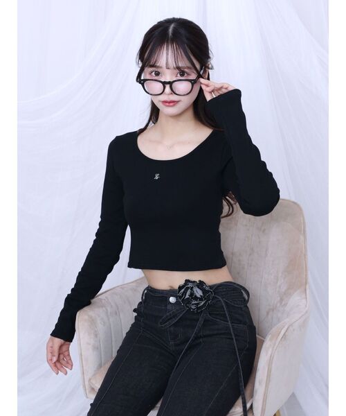 EATME（イートミー）の「スムースクルーネックロンT（Tシャツ/カットソー・レディース・オフホワイト/イエロー/ブルー/ブラック・FREE）」の11枚目の写真