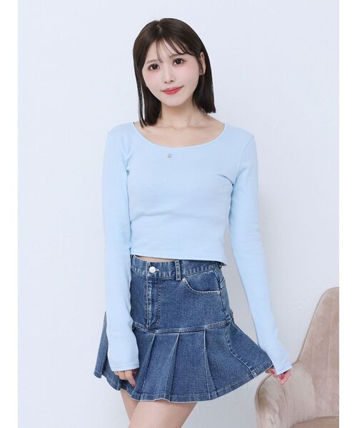 EATME（イートミー）の「スムースクルーネックロンT（Tシャツ/カットソー・レディース・オフホワイト/イエロー/ブルー/ブラック・FREE）」の12枚目の写真