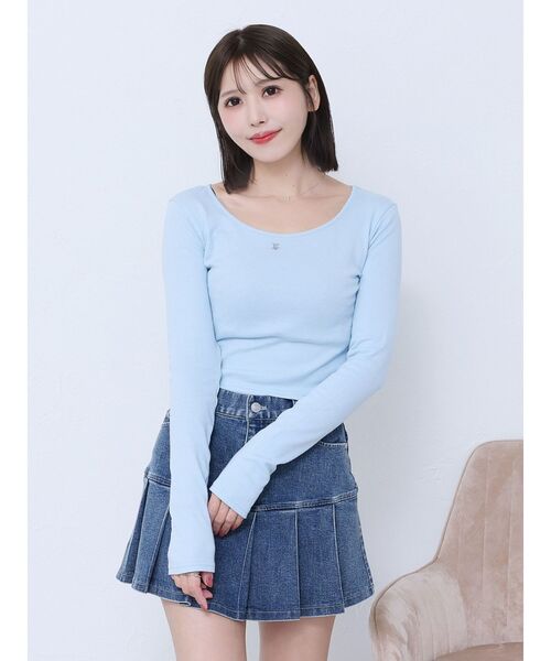 EATME（イートミー）の「スムースクルーネックロンT（Tシャツ/カットソー・レディース・オフホワイト/イエロー/ブルー/ブラック・FREE）」の13枚目の写真