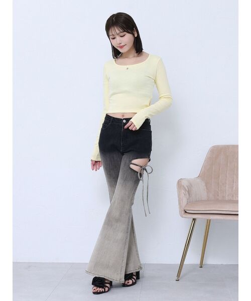 EATME（イートミー）の「スムースクルーネックロンT（Tシャツ/カットソー・レディース・オフホワイト/イエロー/ブルー/ブラック・FREE）」の19枚目の写真