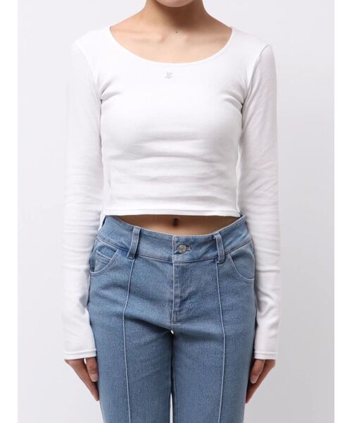 EATME（イートミー）の「スムースクルーネックロンT（Tシャツ/カットソー・レディース・オフホワイト/イエロー/ブルー/ブラック・FREE）」の20枚目の写真