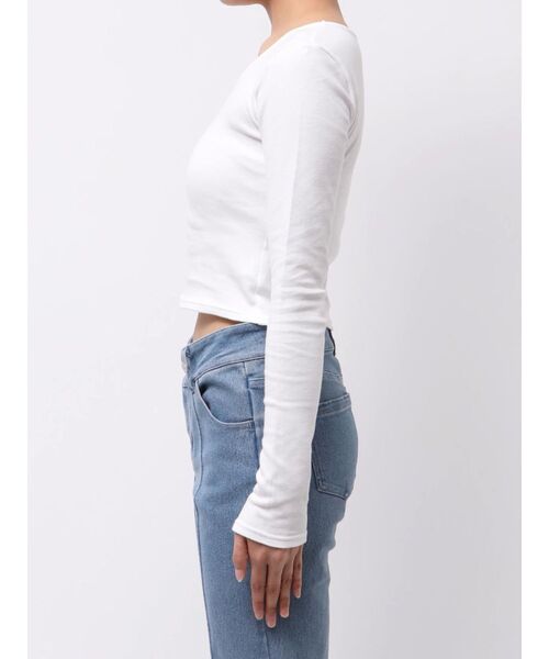 EATME（イートミー）の「スムースクルーネックロンT（Tシャツ/カットソー・レディース・オフホワイト/イエロー/ブルー/ブラック・FREE）」の21枚目の写真