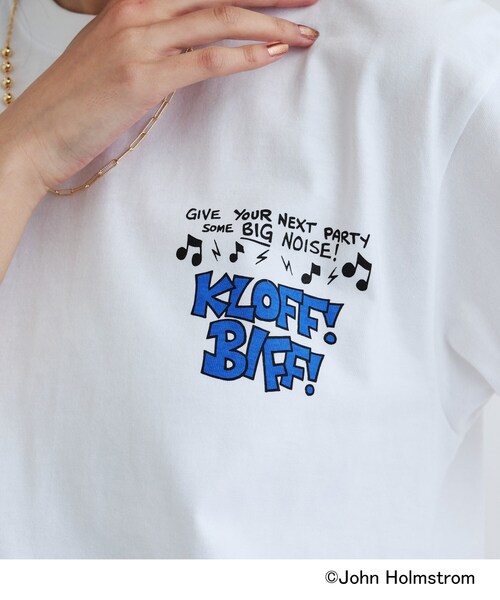 GALLEST（ギャレスト）の「【GOOD ROCK SPEED×JOHN HOLMSTROM】KLOFF！ BIFF！ Tシャツ（Tシャツ/カットソー・レディース・ホワイト・38）」の2枚目の写真