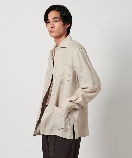 UNITED ARROWS（ユナイテッドアローズ）の「LIBECO リネン シャツジャケット（シャツ/ブラウス・メンズ・ナチュラル・S/M/L）」の7枚目の写真
