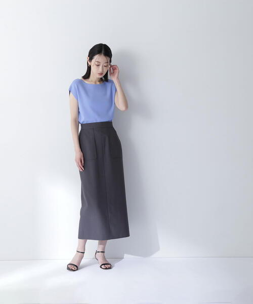 NATURAL BEAUTY BASIC(ナチュラルビューティーベーシック)の「◇リネンライクアウトポケットスカート(スカート・レディース・ベージュ/チャコールグレー・SMALL/MEDIUM/P/S)」の5枚目の写真