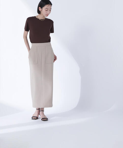 NATURAL BEAUTY BASIC(ナチュラルビューティーベーシック)の「◇リネンライクアウトポケットスカート(スカート・レディース・ベージュ/チャコールグレー・SMALL/MEDIUM/P/S)」の15枚目の写真