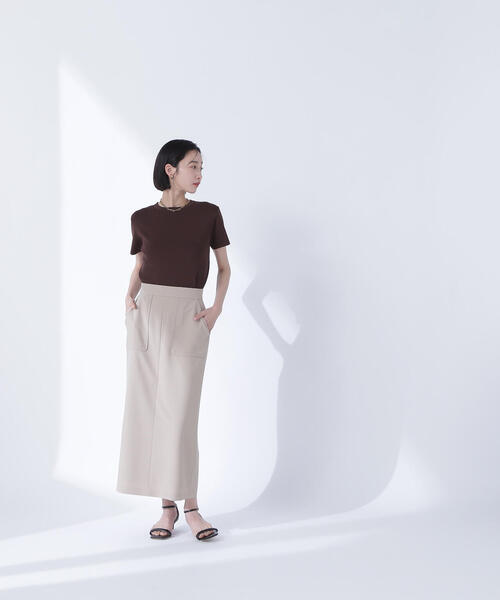 NATURAL BEAUTY BASIC(ナチュラルビューティーベーシック)の「◇リネンライクアウトポケットスカート(スカート・レディース・ベージュ/チャコールグレー・SMALL/MEDIUM/P/S)」の16枚目の写真