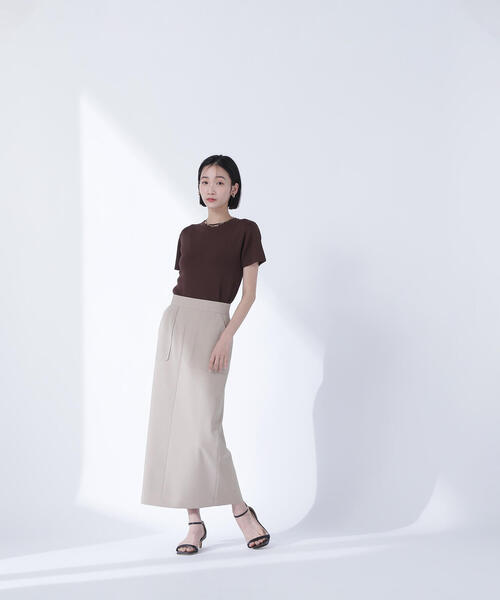 NATURAL BEAUTY BASIC(ナチュラルビューティーベーシック)の「◇リネンライクアウトポケットスカート(スカート・レディース・ベージュ/チャコールグレー・SMALL/MEDIUM/P/S)」の18枚目の写真