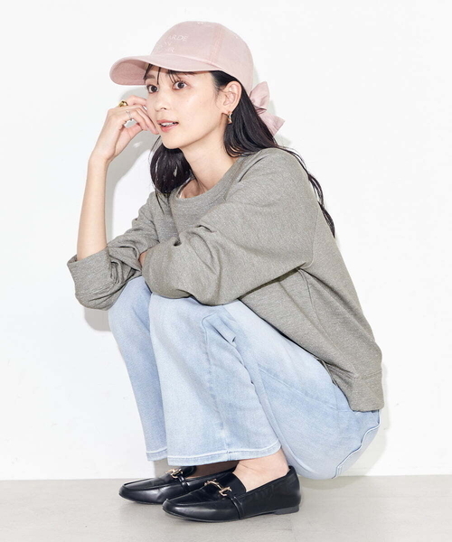 a.v.v(アーヴェヴェ)の「麻リボンキャップ(キャップ・レディース・ピンク/アイボリー/ベージュ・38)」の16枚目の写真