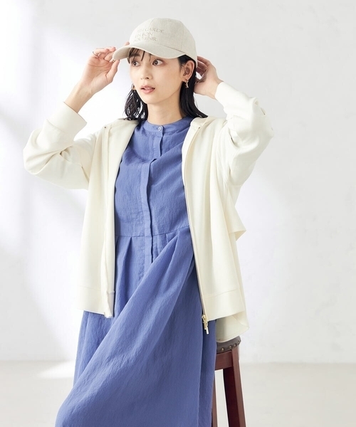 a.v.v(アーヴェヴェ)の「麻リボンキャップ(キャップ・レディース・ピンク/アイボリー/ベージュ・38)」の19枚目の写真