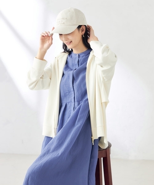 a.v.v(アーヴェヴェ)の「麻リボンキャップ(キャップ・レディース・ピンク/アイボリー/ベージュ・38)」の20枚目の写真