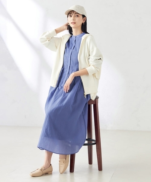 a.v.v(アーヴェヴェ)の「麻リボンキャップ(キャップ・レディース・ピンク/アイボリー/ベージュ・38)」の21枚目の写真