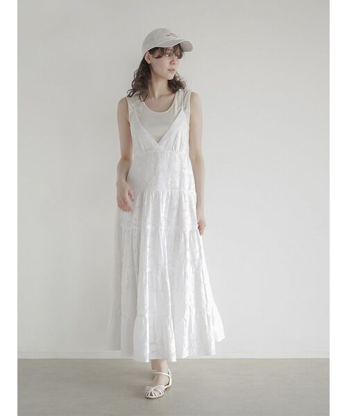 FIKA.（フィーカ）の「Jacquard tiered onepiece（ワンピース・レディース・アイボリー/ブラック・MEDIUM）」の3枚目の写真