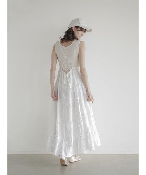 FIKA.（フィーカ）の「Jacquard tiered onepiece（ワンピース・レディース・アイボリー/ブラック・MEDIUM）」の4枚目の写真