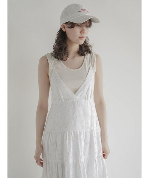 FIKA.（フィーカ）の「Jacquard tiered onepiece（ワンピース・レディース・アイボリー/ブラック・MEDIUM）」の5枚目の写真