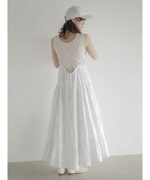 FIKA.（フィーカ）の「Jacquard tiered onepiece（ワンピース・レディース・アイボリー/ブラック・MEDIUM）」の8枚目の写真