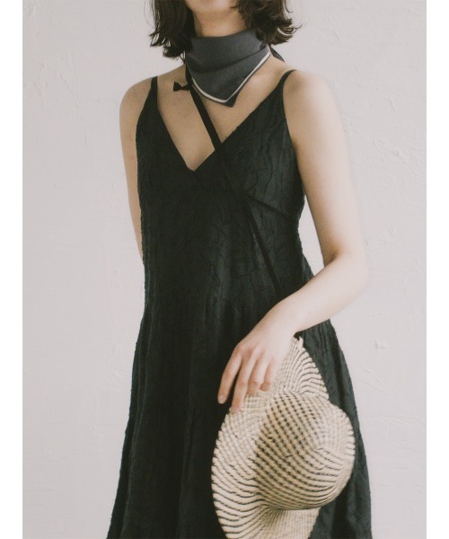 FIKA.（フィーカ）の「Jacquard tiered onepiece（ワンピース・レディース・アイボリー/ブラック・MEDIUM）」の11枚目の写真